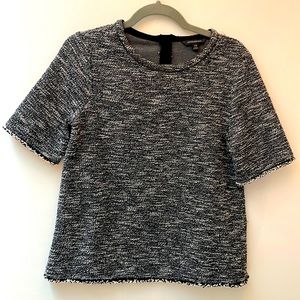 Banana Republic glitter tweed woven top